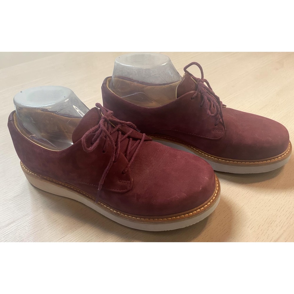 Samuel Hubbard Free Oxford Vibram Sole Nubuck Plum Leather Women's Shoes Size 8